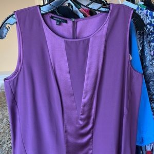 Lafayette 148 New York Purple Silk Sleeveless Top